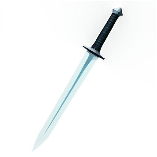 one ice sword, black metal, ancient sword, ice particles - icon | sticker