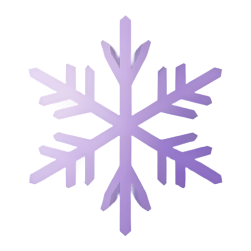 purple snowflake - icon | sticker