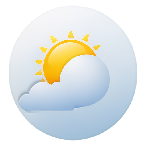 weather app icon. W letter in sun - icon | sticker