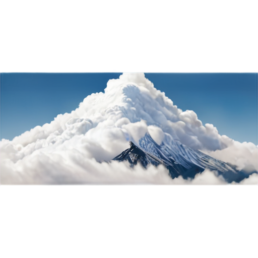 cloud on the mountain - icon | sticker