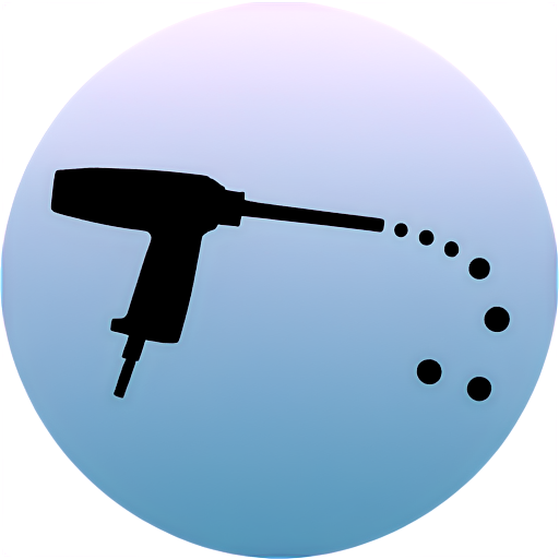 symbol of a pressure washer gun shooting water - icon | sticker