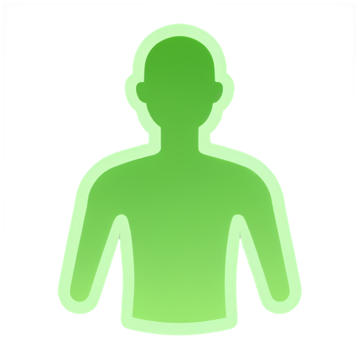 The background color of the icon is light green, with a cheerful and relaxed human shape added in the middle, symbolizing that mastering nutrition and health can make people feel happy both physically and mentally, and have a great body - icon | sticker