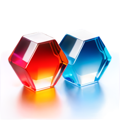 3 Crystals standing next to each other, no background - icon | sticker