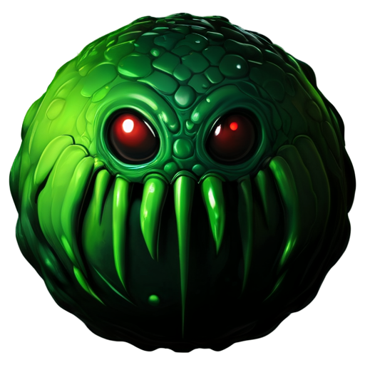 monster hive icon green and black colors scary style slime - icon | sticker