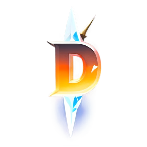 Blink dagger from dota 2 stabbed into the letter b in text "BlinkDev" - icon | sticker