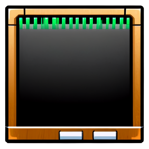 notepad pixel icon square black frame - icon | sticker