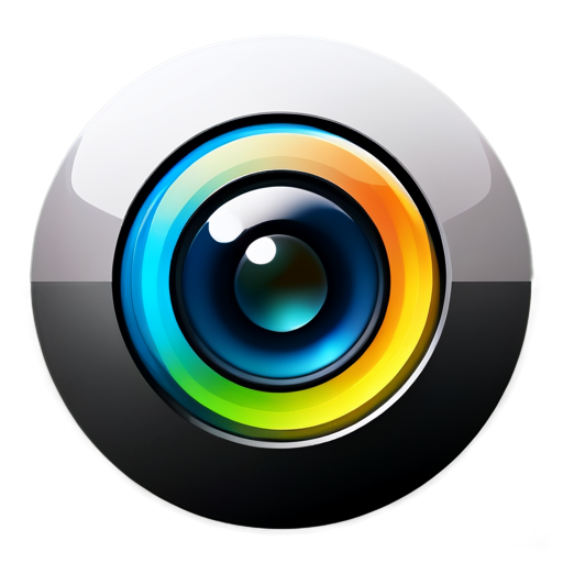"Create a futuristic eye icon. The icon should be minimalist, with smooth lines and geometric shapes. Use bright, modern colors with subtle gradients and shadows for depth. The icon should be distinct and look great in both light and dark modes." - icon | sticker