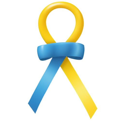 blue and yellow balloon with a ribbon, transparent png style - icon | sticker