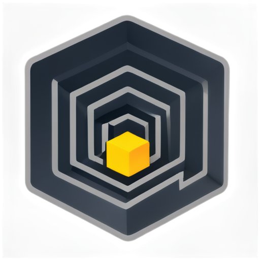 "Strategic yellow cube navigation through perilous mazes." - icon | sticker