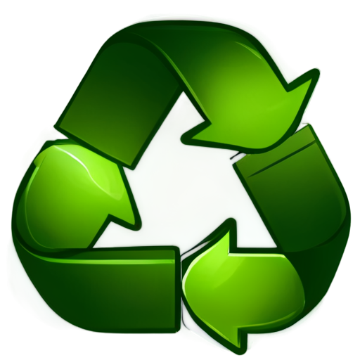 recycle, app, green, smiling - icon | sticker