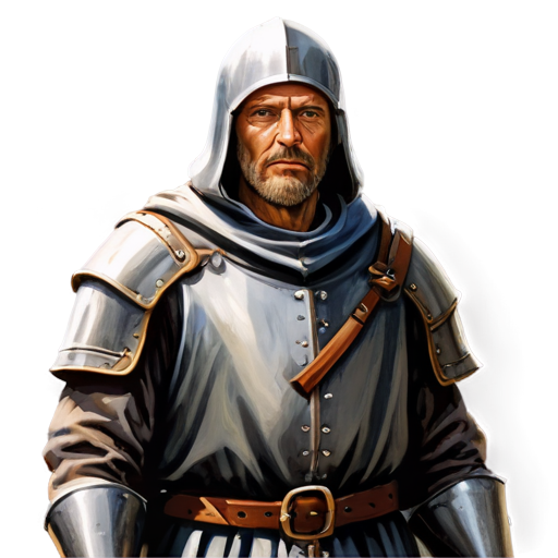 medieval headsman, paint style - icon | sticker