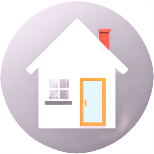 Icon of a House with its door facing us - icon | sticker