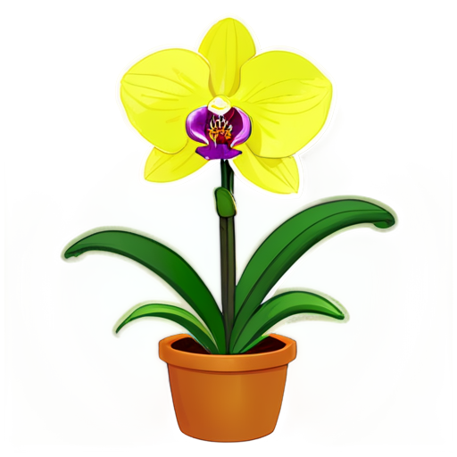 vanda orchid - icon | sticker