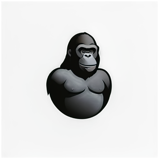 happy gorilla - icon | sticker