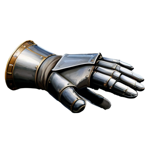 Simple poor medieval plate gauntlets - icon | sticker