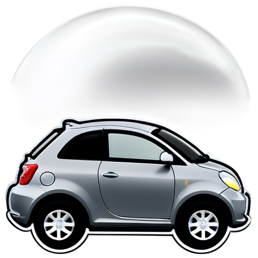 baby car shell icon grey no background - icon | sticker