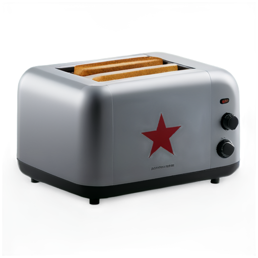 Toaster with red star - icon | sticker