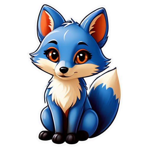 Fox with ruler - icon | sticker