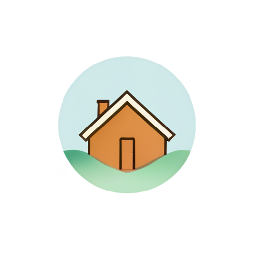 house in the mountains - icon | sticker