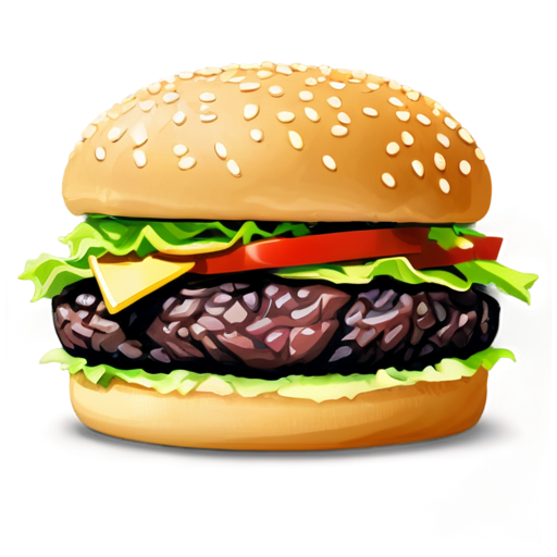 burger bar flat icon called Black Angus - icon | sticker