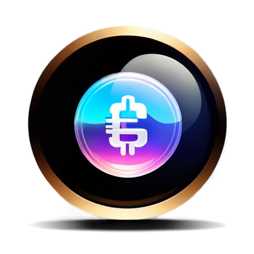 Specific futuristic icon for tg channel of money and economic themes - icon | sticker