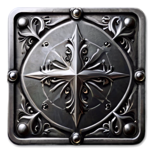 medieval steel square icon - icon | sticker