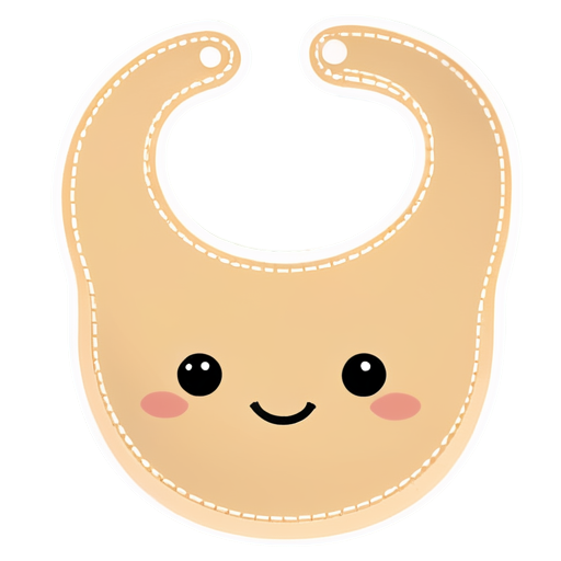 baby bib icon light beige no background - icon | sticker