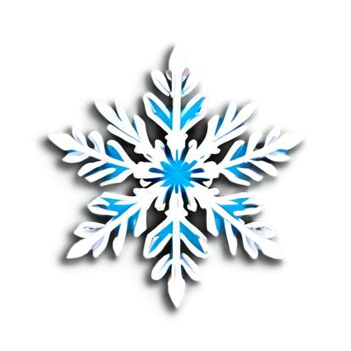 white background,simple background, snowflake,Smart,fantasy,logo,No characters required - icon | sticker