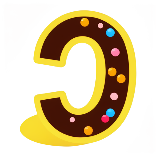 The pie was sprinkled with candies in the shape of the numbers "0" and "1", and there was a pencil stuck diagonally on top. - icon | sticker