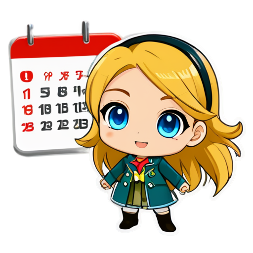 power with calendar management - icon | sticker