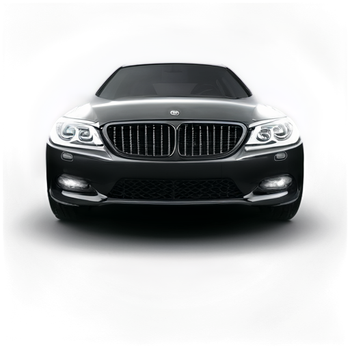 white on a black background, car headlights - icon | sticker