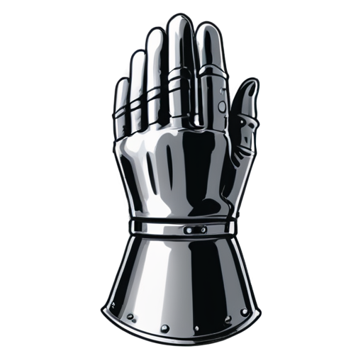 knight hand gauntlets outline icon - icon | sticker