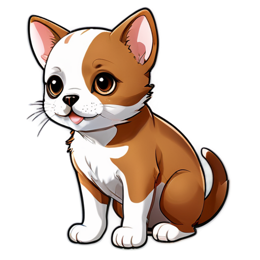 cat and dog - icon | sticker