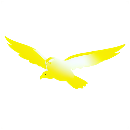 Yellow Falcon flying - icon | sticker