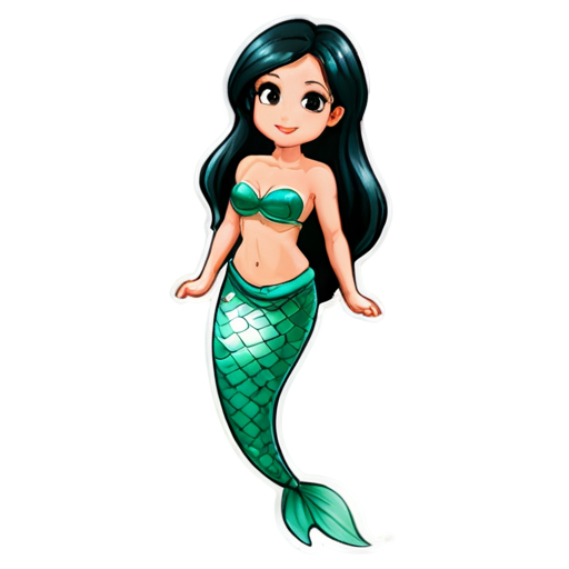 full body,mermaid,standing - icon | sticker