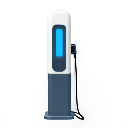 wallbox Charging station electro car, blue, white, sympel - icon | sticker