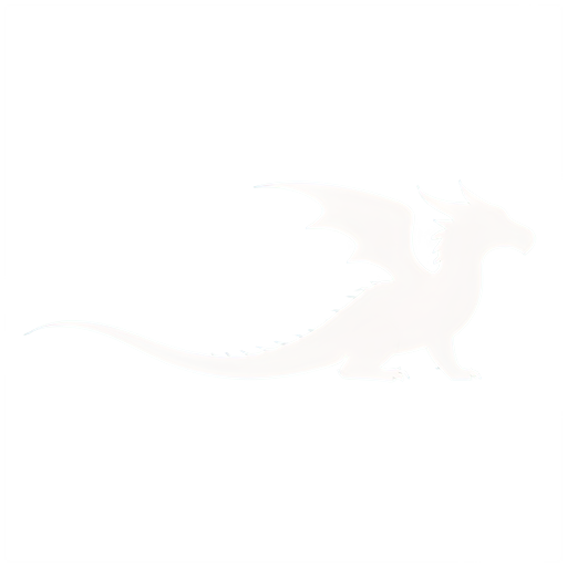 a small kind dragon with open wings turned in profile - icon | sticker