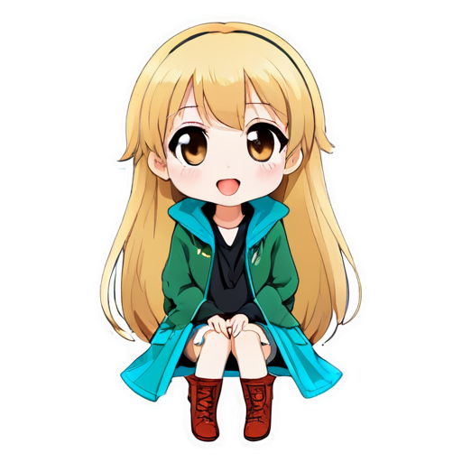 anime funny girl - icon | sticker