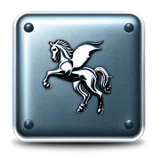 Knight square button icon - icon | sticker