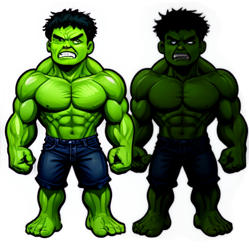 generate hulk character - icon | sticker