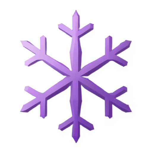 purple snowflake - icon | sticker