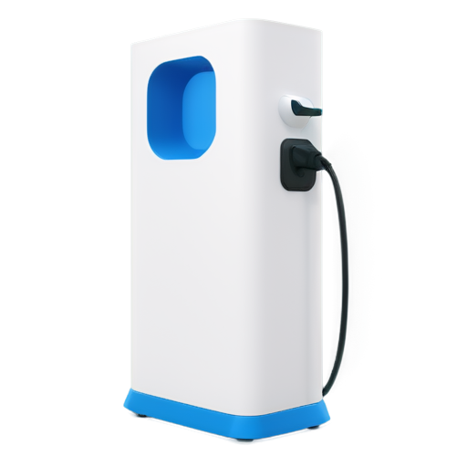 wallbox Charging station electro car, realistic, blue, white, symple - icon | sticker