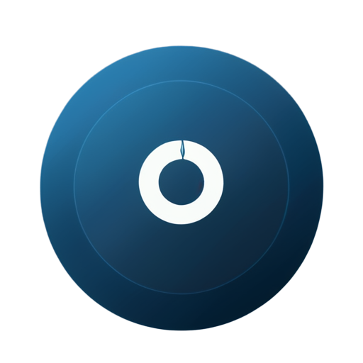 Minimalist Design Circular Icon Blue Color Palette Accounting Theme Modern Look Readable at Small Sizes Contrasting Colors Balance Emphasis Suitable for a Nine-Year-Old - icon | sticker