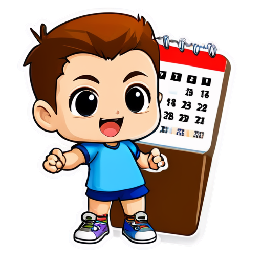 max power with calendar management - icon | sticker