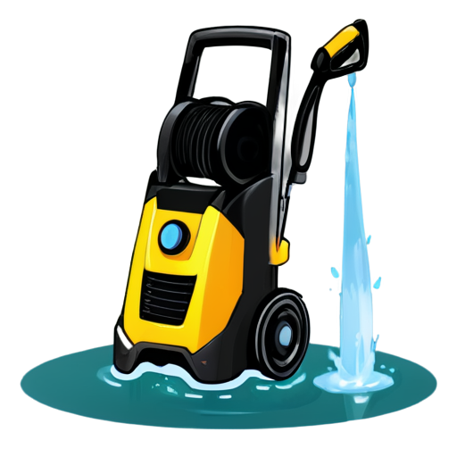 icon of a pressure washer shooting water - icon | sticker