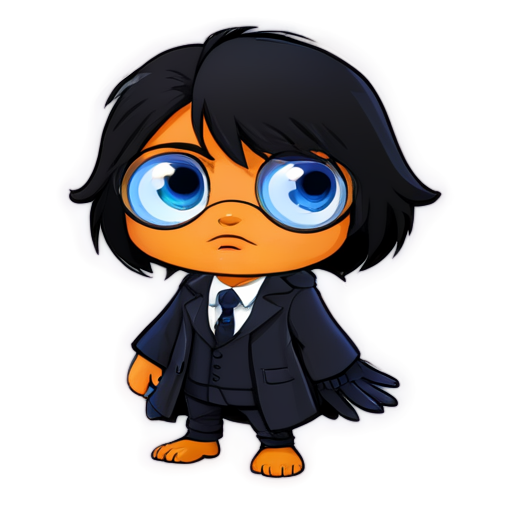 raven scientist - icon | sticker