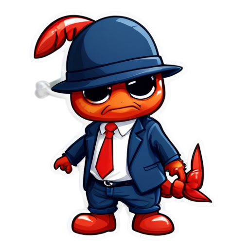 lobster gangster cool - icon | sticker