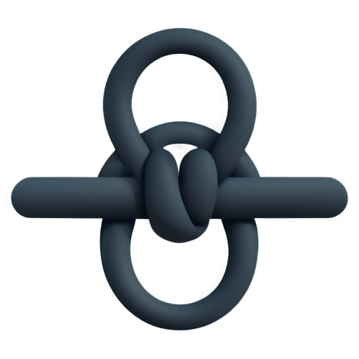 a rope knot using the letters M and C and looks like a handshake - icon | sticker