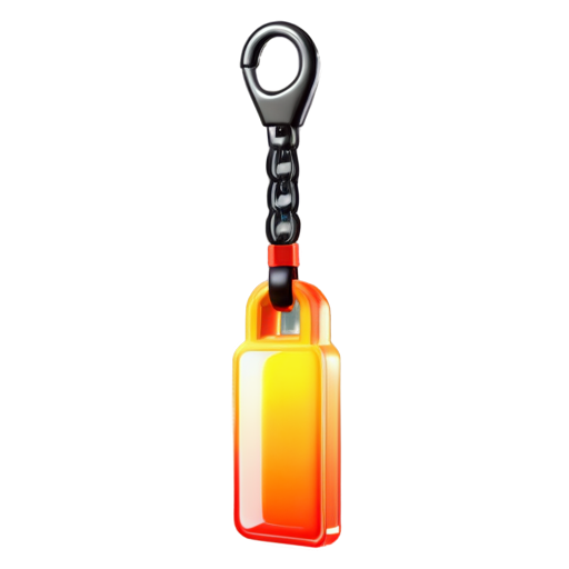 3D whistle icon in three colors: red, orange and yellow - icon | sticker