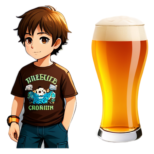 Denis went to get a beer - icon | sticker